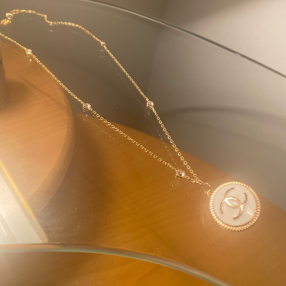 Authentic Chanel button necklace